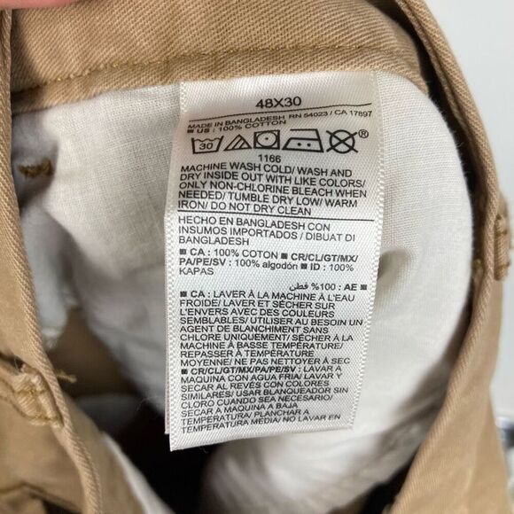 Old Navy Men’s Lived In Chino Pants in Sand Light Camel 100% Cotton sz 48x30 NWT - Picture 4 of 8